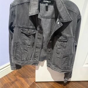Express Gray Denim Jacket